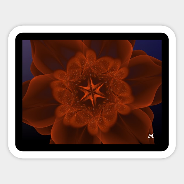 Red Flower Sticker by Edward L. Anderson 